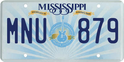 MS license plate MNU879