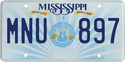MS license plate MNU897