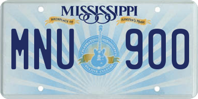 MS license plate MNU900
