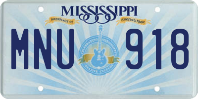 MS license plate MNU918