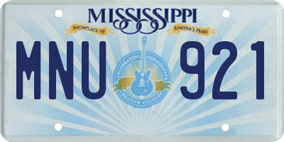 MS license plate MNU921