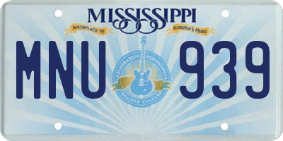 MS license plate MNU939