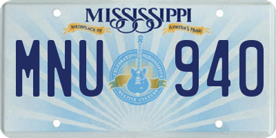 MS license plate MNU940
