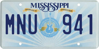 MS license plate MNU941