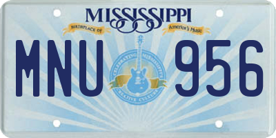 MS license plate MNU956