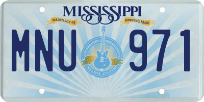 MS license plate MNU971