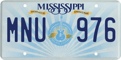 MS license plate MNU976