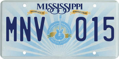 MS license plate MNV015