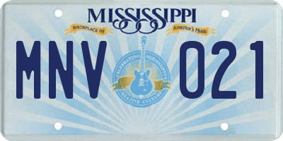 MS license plate MNV021