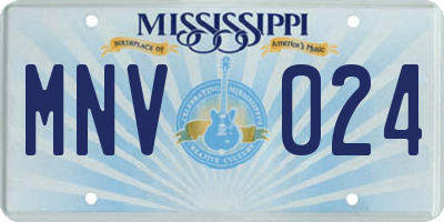 MS license plate MNV024