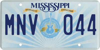MS license plate MNV044