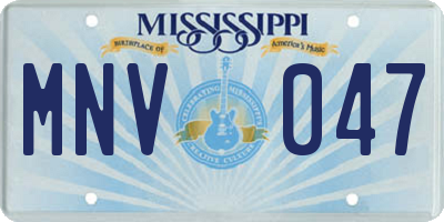 MS license plate MNV047