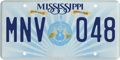 MS license plate MNV048