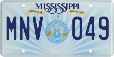 MS license plate MNV049