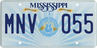 MS license plate MNV055