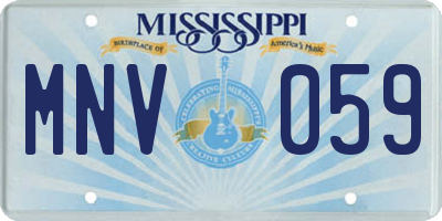 MS license plate MNV059