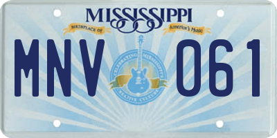 MS license plate MNV061
