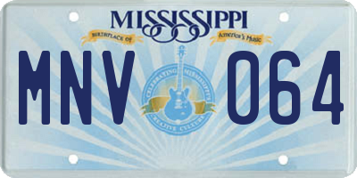 MS license plate MNV064