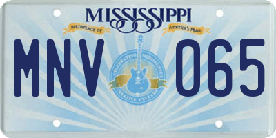 MS license plate MNV065