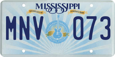MS license plate MNV073