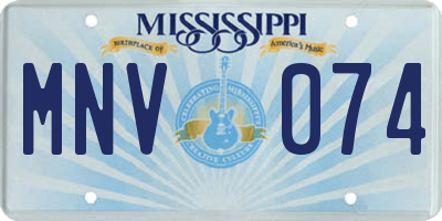 MS license plate MNV074