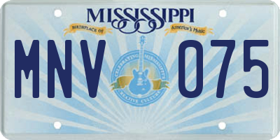 MS license plate MNV075