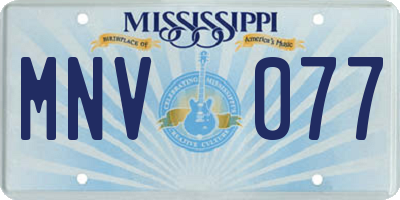 MS license plate MNV077