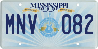 MS license plate MNV082