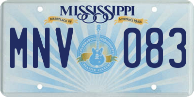 MS license plate MNV083