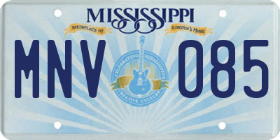 MS license plate MNV085
