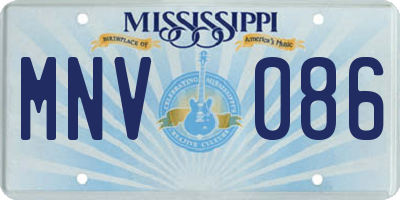 MS license plate MNV086