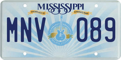 MS license plate MNV089