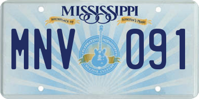 MS license plate MNV091