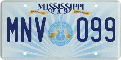 MS license plate MNV099