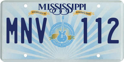 MS license plate MNV112