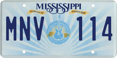 MS license plate MNV114
