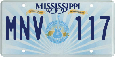 MS license plate MNV117