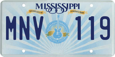 MS license plate MNV119