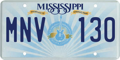 MS license plate MNV130