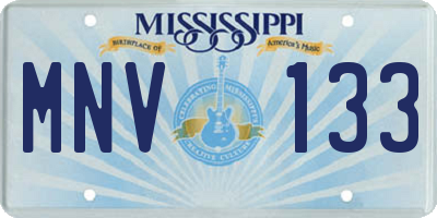 MS license plate MNV133