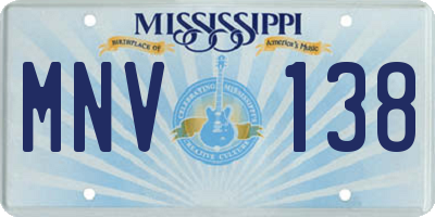 MS license plate MNV138