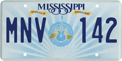 MS license plate MNV142