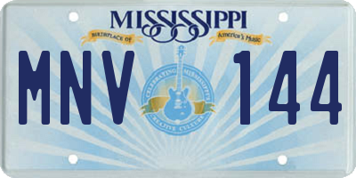 MS license plate MNV144