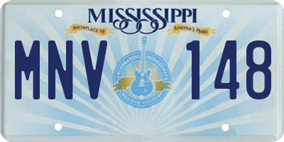 MS license plate MNV148