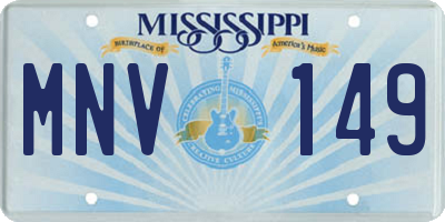 MS license plate MNV149