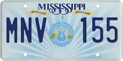 MS license plate MNV155