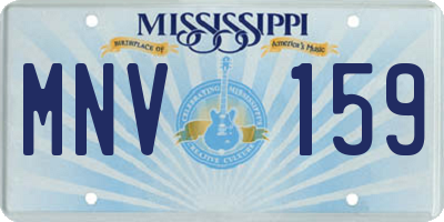MS license plate MNV159