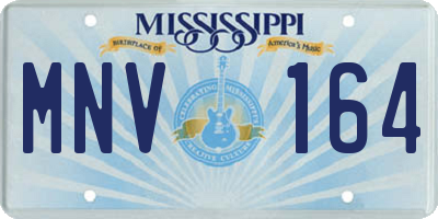 MS license plate MNV164