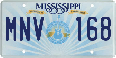 MS license plate MNV168