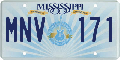 MS license plate MNV171